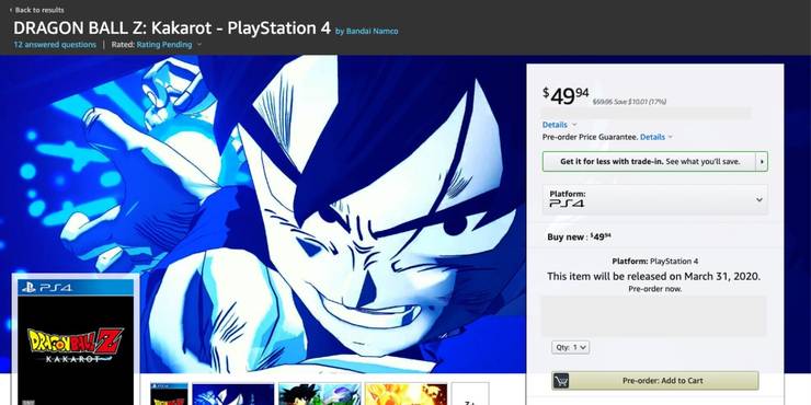 Is This The Dragon Ball Z Kakarot Release Date Game Rant