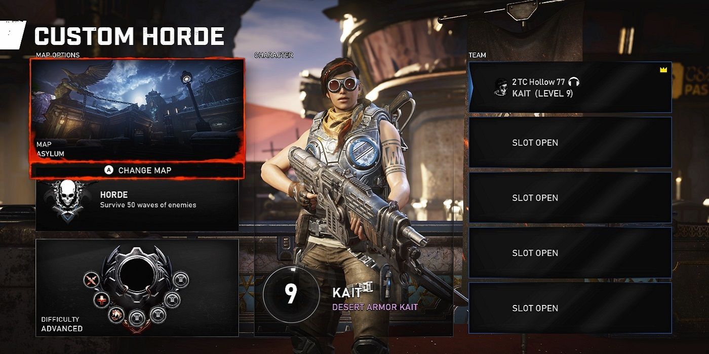 Gears 5 How To Change Horde Difficulty Game Rant