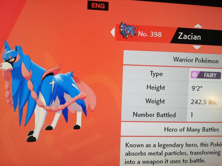 Pokemon Sword And Shield Legendary Zacians Type Leaked