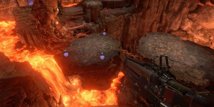 Doom Eternal In Air Aiming With Shotgun