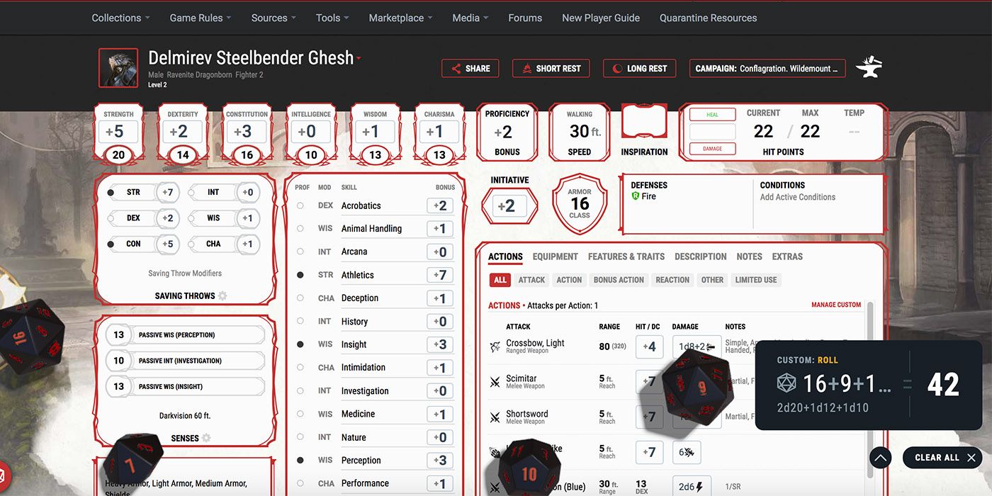 Dungeons and Dragons DnD Beyond Digital Dice Tool Rolls Out For All