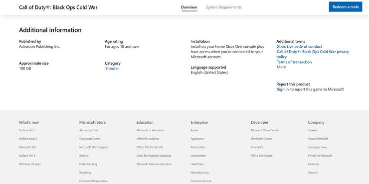 Call Of Duty Black Ops Cold War Has Massive File Size
