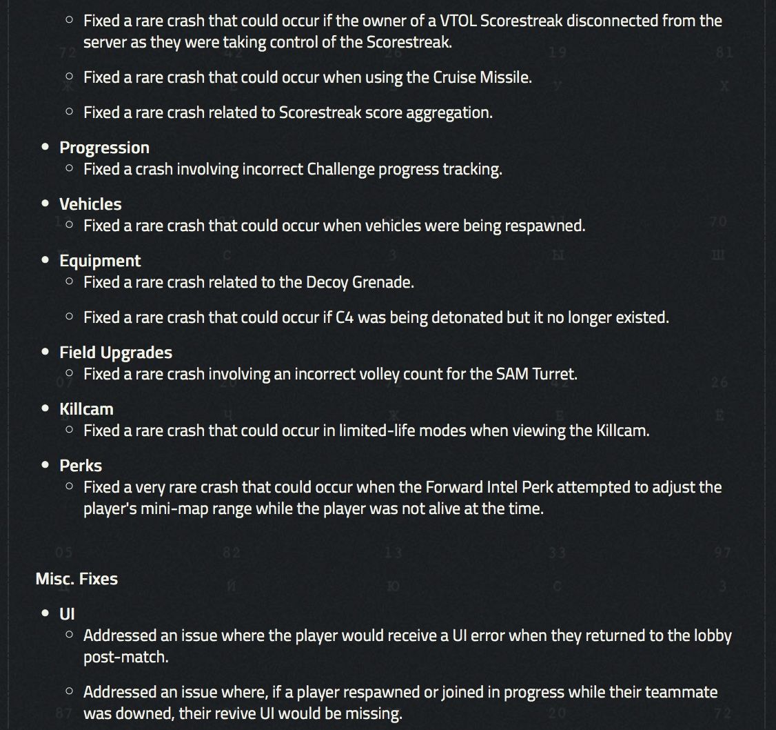 call of duty cold war update notes