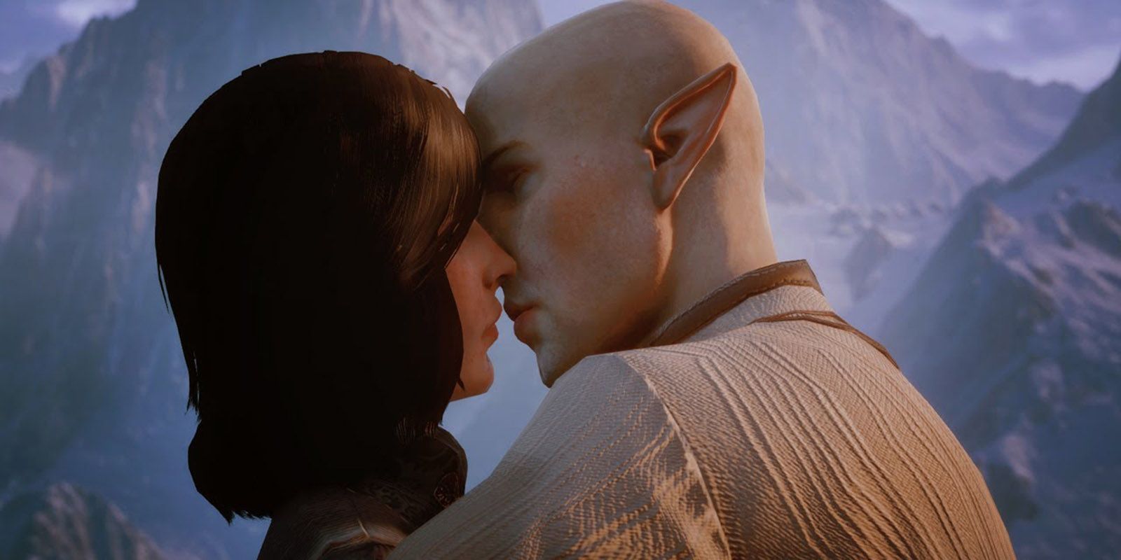 Игры с возможностью романтических отношений. Солас поцелуй. Dragon age solas Kiss. Драгон эйдж поцелуи. Солас сердечко.