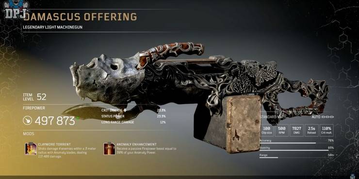 Outriders Legendary Weapons List Game Rant Outriders Legendary Weapons List Game Rant