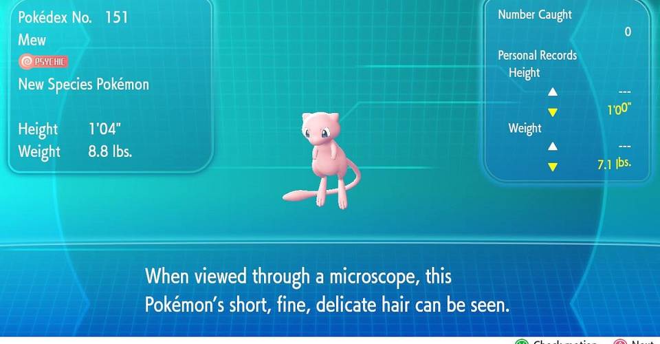 Pokemon Let S Go How To Get Mew Game Rant